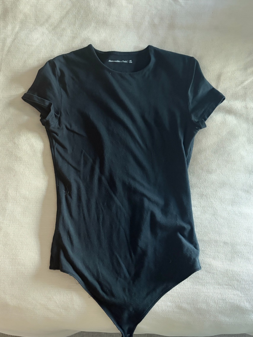 Abercrombie & Fitch Black Short-Sleeve Bodysuit